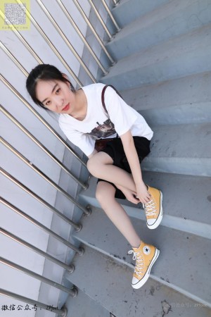 [LSS山茶摄影]NO.129 灰丝棉袜帆布鞋[85P/423M]|秀人馆